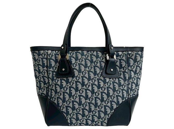 Borsa in pelle e tela Trotter Christian Dior - vista 3