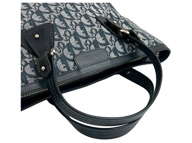 Borsa in pelle e tela Trotter Christian Dior - vista 4