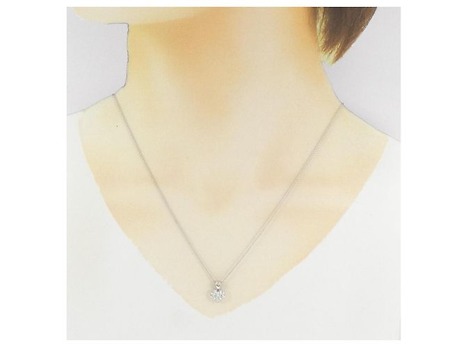 Autre Marque Yukizaki Platin-Diamant-Halskette - Ansicht 6