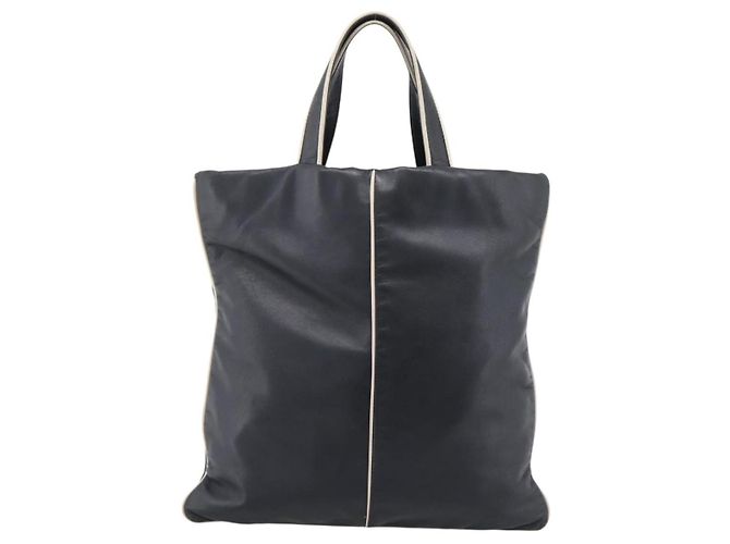 Sac Tote Loewe en cuir noir - vue 2