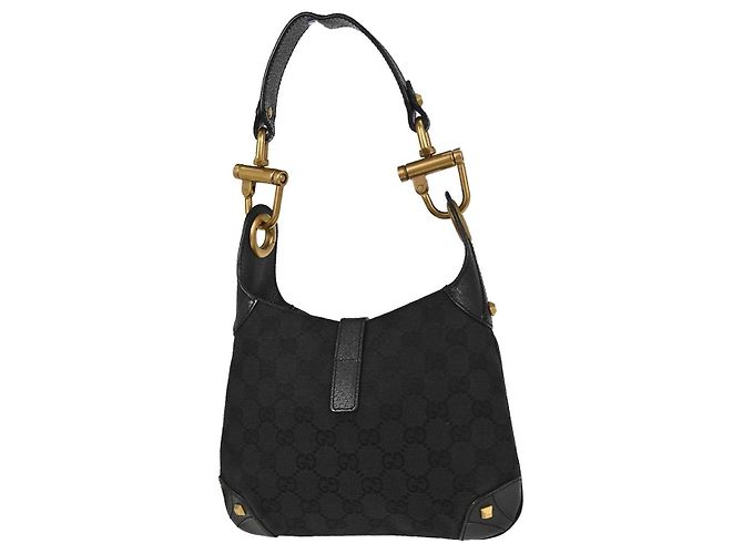 Gucci Piston Lock Jackie Hobo GG Canvas Mini - vista 2