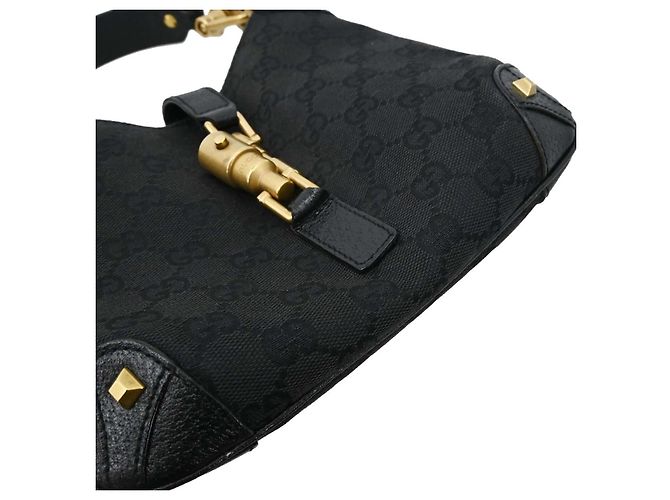 Gucci Piston Lock Jackie Hobo GG Canvas Mini - vista 5