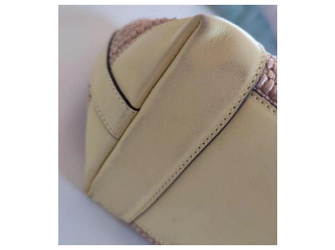 Borsa tote Gucci in paglia e pelle - vista 11