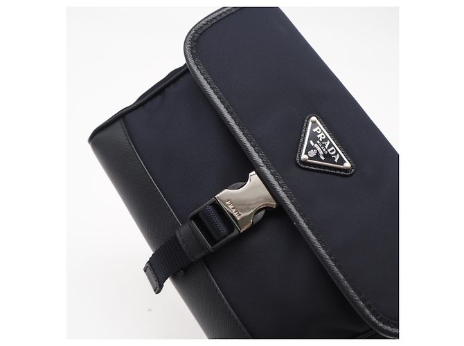 Bolsa de ombro porta-celular em couro Saffiano Prada - vista 4