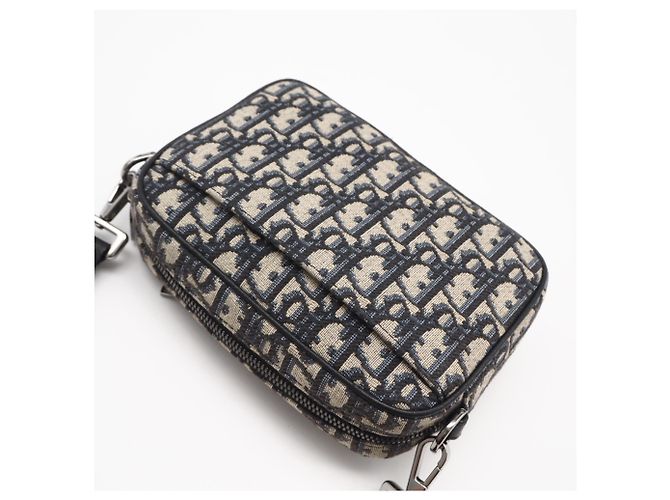 Borsa a tracolla mini Safari in jacquard Oblique Christian Dior - vista 2