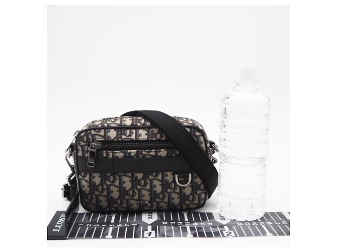 Borsa a tracolla mini Safari in jacquard Oblique Christian Dior - vista 3