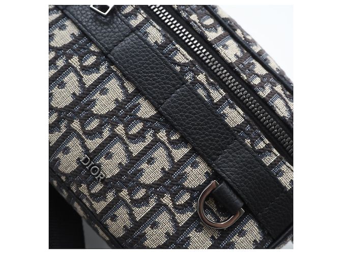Borsa a tracolla mini Safari in jacquard Oblique Christian Dior - vista 4