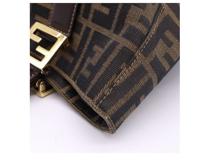 Fendi Zucca Tote Bag braun Leder und Canvas - Ansicht 10