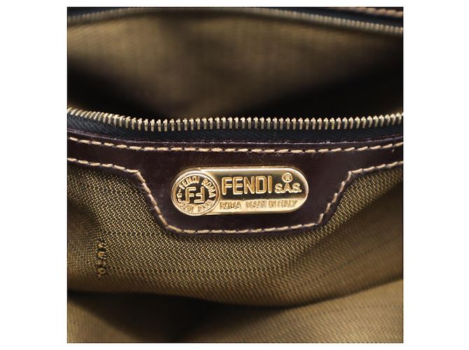Fendi Zucca Tote Bag braun Leder und Canvas - Ansicht 15