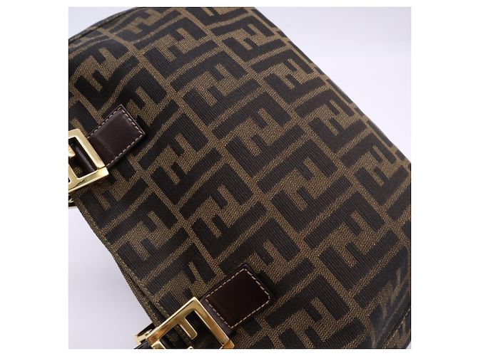 Fendi Zucca Tote Bag braun Leder und Canvas - Ansicht 2