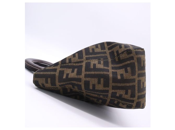 Fendi Zucca Tote Bag braun Leder und Canvas - Ansicht 3