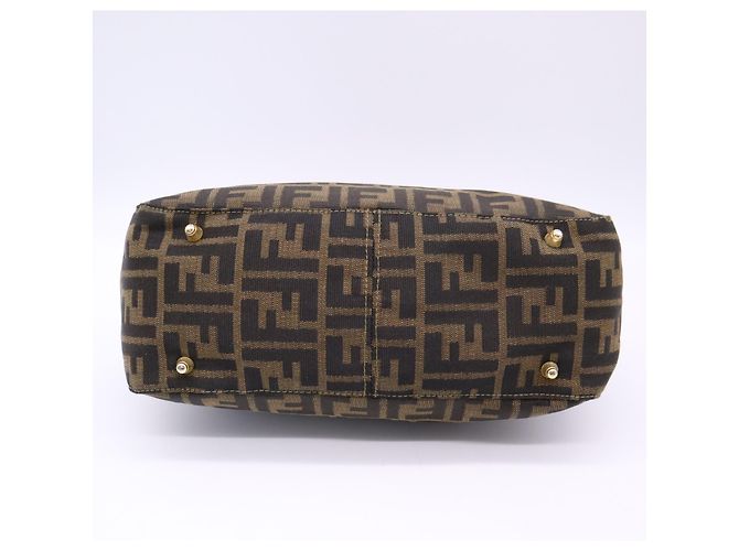 Fendi Zucca Tote Bag braun Leder und Canvas - Ansicht 5