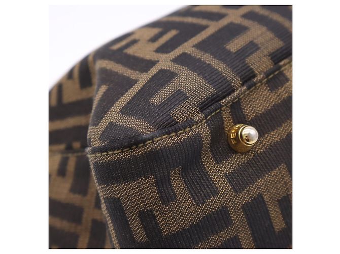 Fendi Zucca Tote Bag braun Leder und Canvas - Ansicht 9