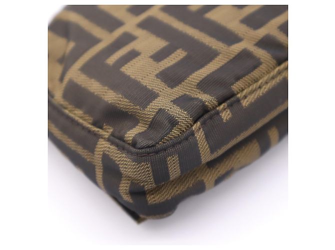 Mini borsa a tracolla Fendi Canvas Zucca - vista 11