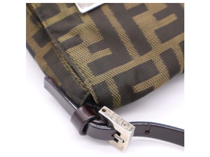 Mini borsa a tracolla Fendi Canvas Zucca - vista 12