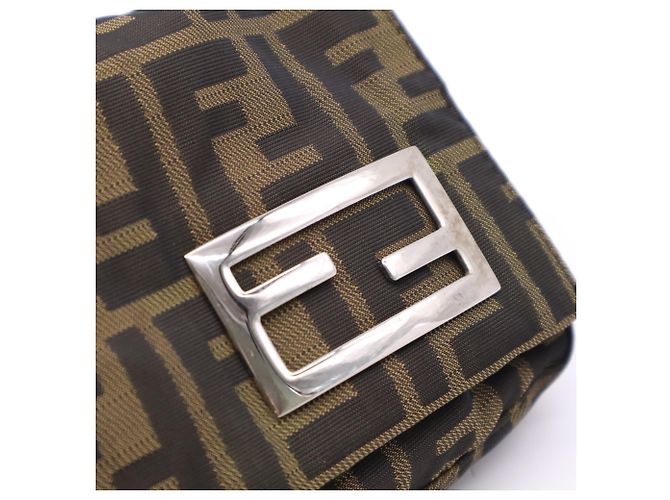 Mini borsa a tracolla Fendi Canvas Zucca - vista 13