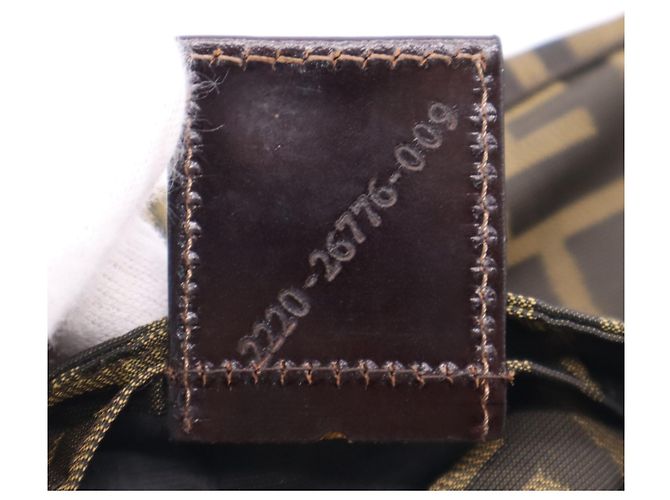 Mini borsa a tracolla Fendi Canvas Zucca - vista 18