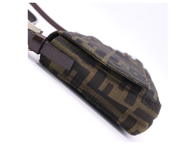 Mini borsa a tracolla Fendi Canvas Zucca - vista 5