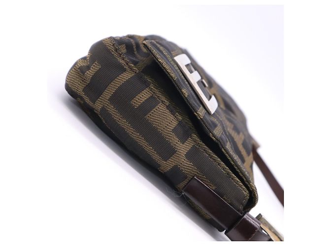 Mini borsa a tracolla Fendi Canvas Zucca - vista 6