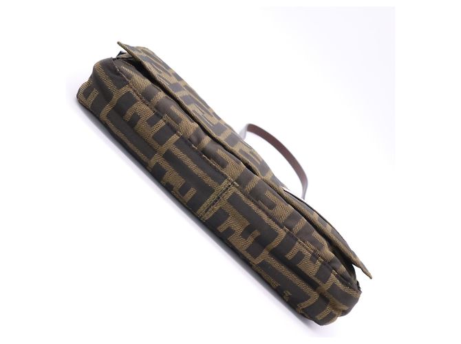 Mini borsa a tracolla Fendi Canvas Zucca - vista 7