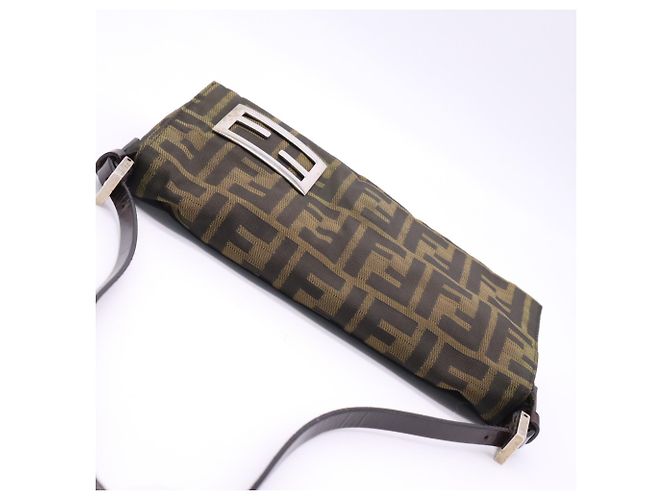 Mini borsa a tracolla Fendi Canvas Zucca - vista 8