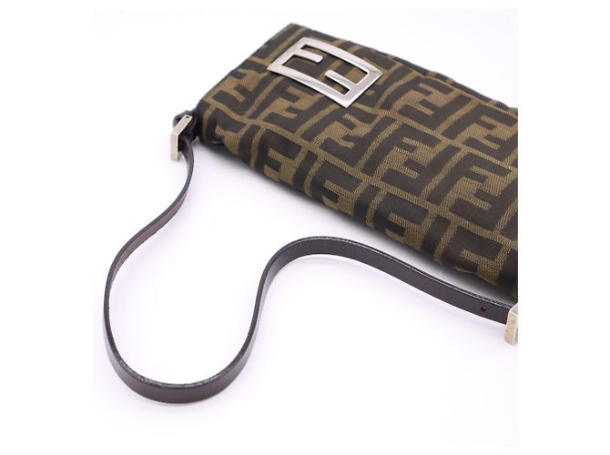 Mini borsa a tracolla Fendi Canvas Zucca - vista 9