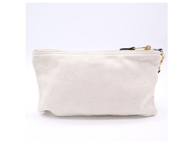 Bolsa Miu Miu de algodão e linho preto e branco - vista 2