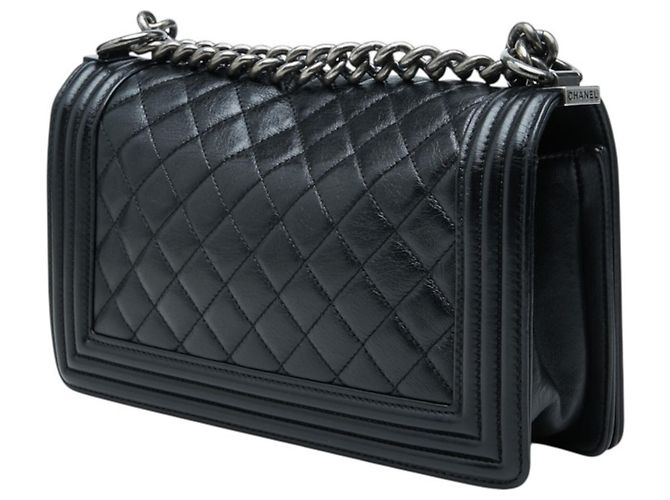Chanel Coco Mark Matelassé Boy 25 Schultertasche mit Kette - Ansicht 2