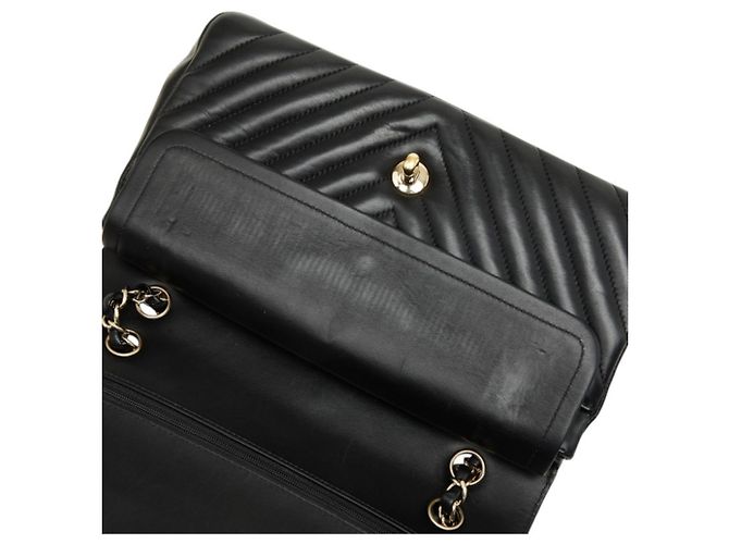 Chanel Chevron V-Stitch Double Flap Schultertasche - Ansicht 8