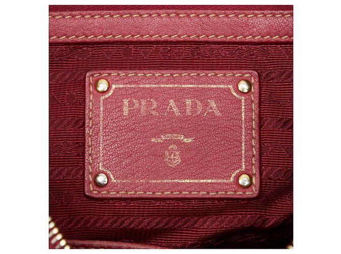 Sac à main Prada en cuir rose à une seule bandoulière - vue 9