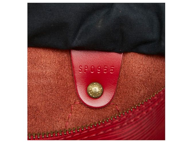 Borsa Louis Vuitton Epi Speedy 25 in pelle Castilian Red - vista 10
