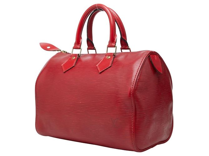 Borsa Louis Vuitton Epi Speedy 25 in pelle Castilian Red - vista 2