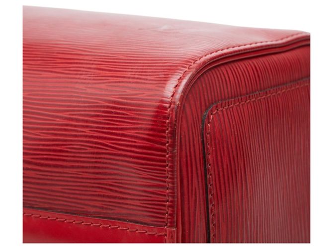 Borsa Louis Vuitton Epi Speedy 25 in pelle Castilian Red - vista 4
