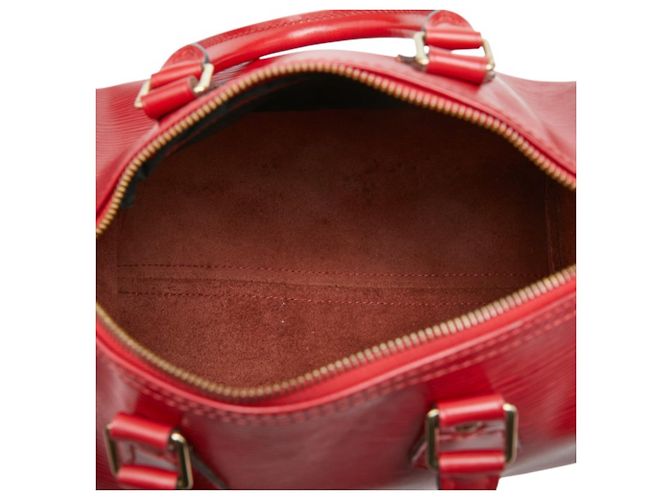 Borsa Louis Vuitton Epi Speedy 25 in pelle Castilian Red - vista 9