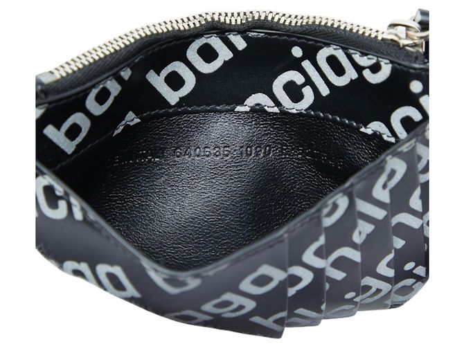 Tarjetero Balenciaga de piel negra - vista 8