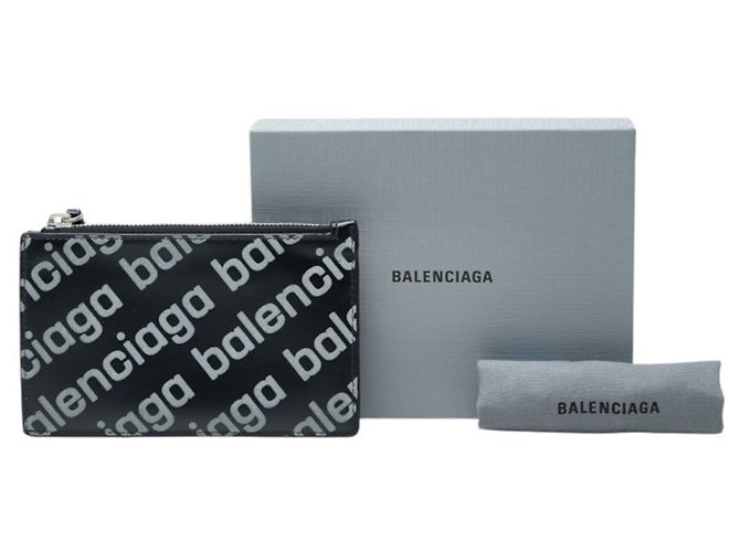 Tarjetero Balenciaga de piel negra - vista 9