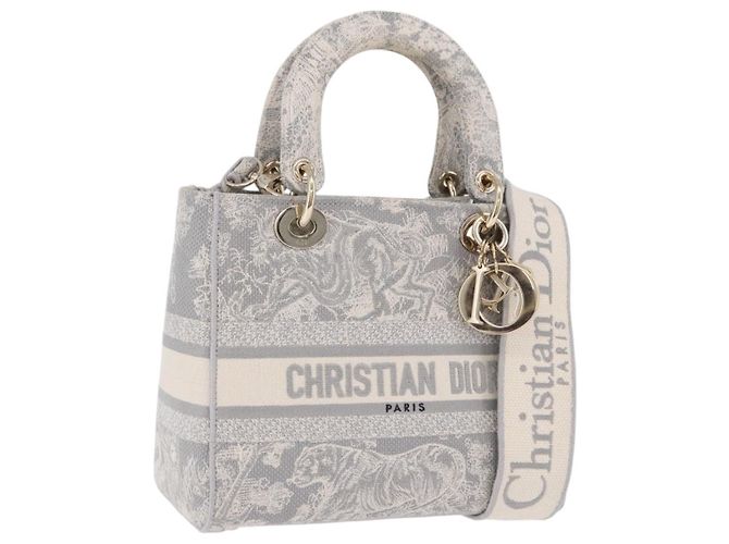 Christian Dior Lady Dior Besticktes Canvas Medium - Ansicht 3