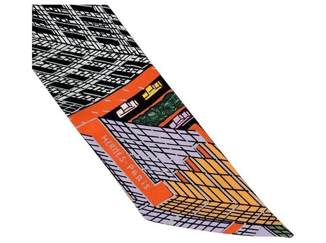 Hermès Foulard di seta HERMES Twilly Pantin City - vista 4