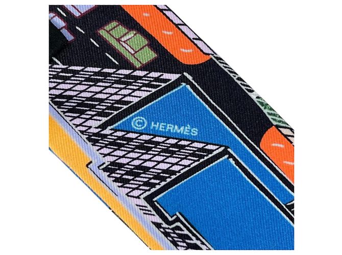 Hermès Foulard di seta HERMES Twilly Pantin City - vista 7