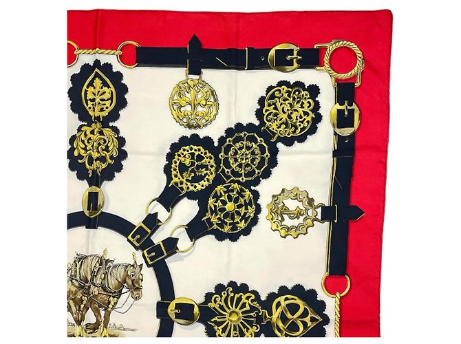Hermès Lenço de seda Hermes Cuivreries - vista 4