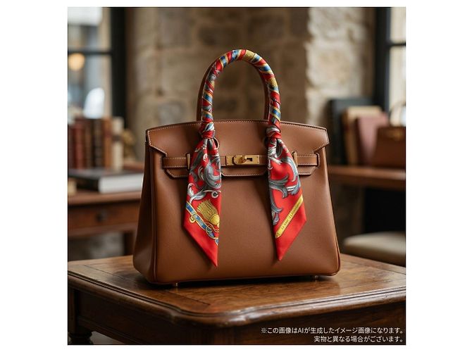 Hermès Hermes Carre 90 Schal aus roter Seide - Ansicht 11