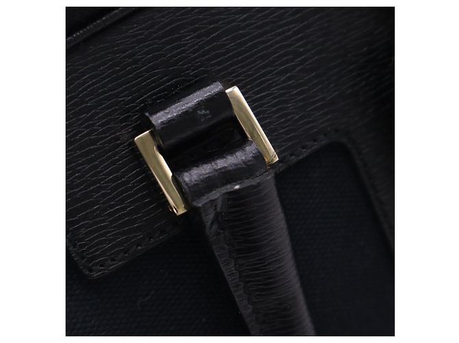 Borsa GUCCI G-logo Nera e Blu Navy Pelle e Tela - vista 13