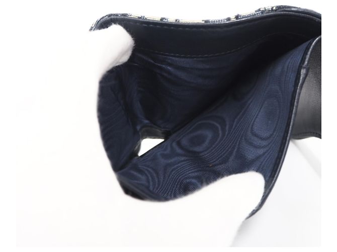 Cartera Lotus Saddle de jacquard Blue Oblique Christian Dior - vista 13