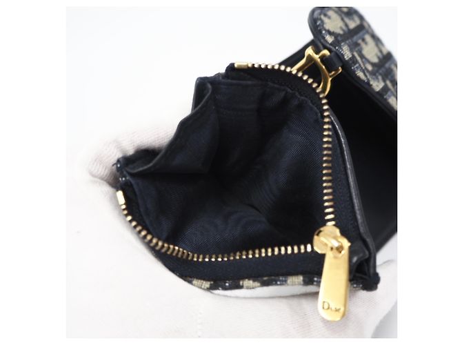 Cartera Lotus Saddle de jacquard Blue Oblique Christian Dior - vista 14