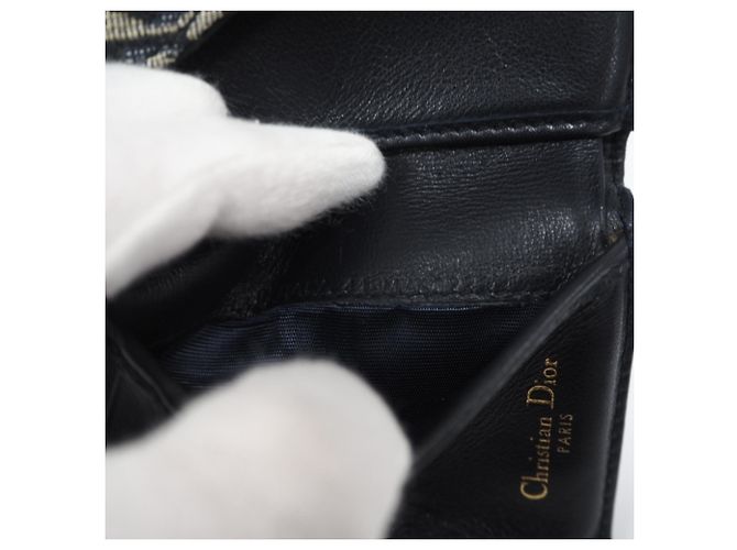 Cartera Lotus Saddle de jacquard Blue Oblique Christian Dior - vista 16