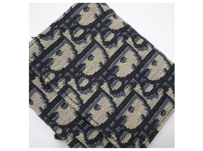 Cartera Lotus Saddle de jacquard Blue Oblique Christian Dior - vista 4
