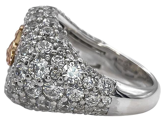 Anello Sigillo Vivienne Westwood Orb con Strass - vista 2