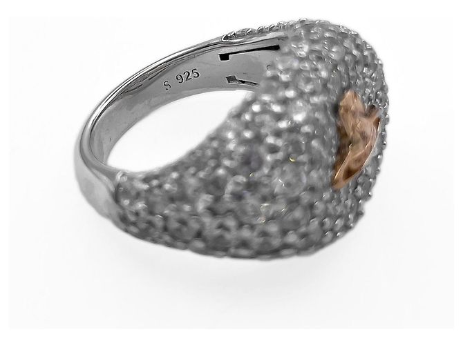 Anello Sigillo Vivienne Westwood Orb con Strass - vista 8