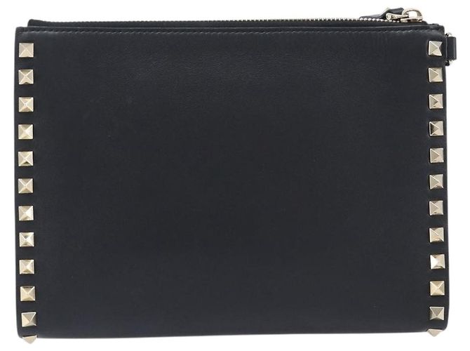 Valentino Garavani Rockstud Flat Wristlet Leather Medium - vista 2