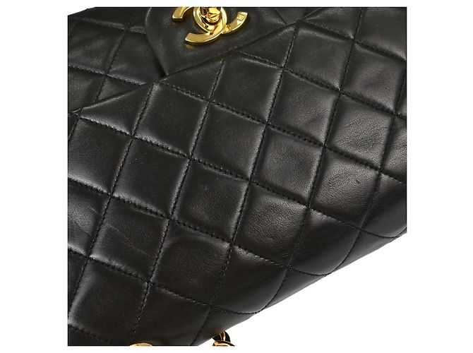 Chanel Vintage Classic Double Flap Quilted Lambskin Medium - vista 7